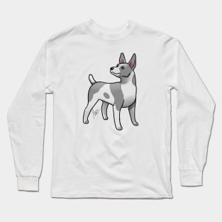 Dog - Rat Terrier - Black and Pearl Long Sleeve T-Shirt